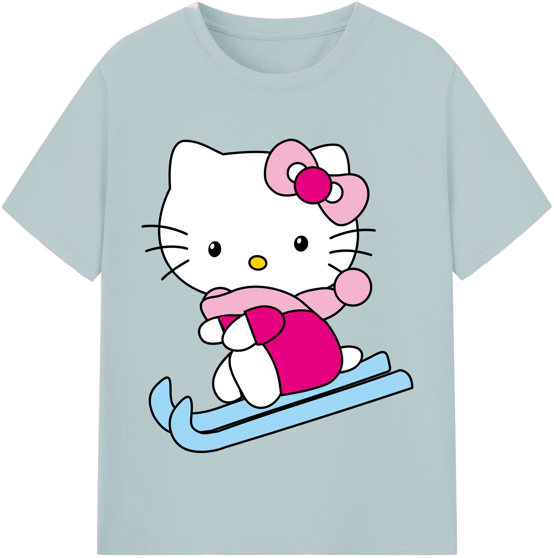 （画像用） Hello Kitty ハローキティ 綿100％半袖Tシャツ（フロントプリント）